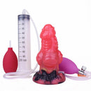 5.71in Fantasy Knot Spiked Silicone Soft Inflatable Spraying Water Dildo