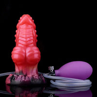 5.71in Fantasy Knot Spiked Silicone Soft Inflatable Spraying Water Dildo