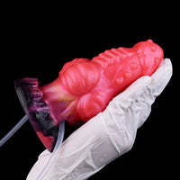 5.71in Fantasy Knot Spiked Silicone Soft Inflatable Spraying Water Dildo