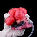 5.71in Fantasy Knot Spiked Silicone Soft Inflatable Spraying Water Dildo
