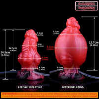 5.71in Fantasy Knot Spiked Silicone Soft Inflatable Spraying Water Dildo