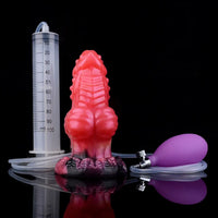 5.71in Fantasy Knot Spiked Silicone Soft Inflatable Spraying Water Dildo