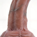 5.71in Silicone Curved Realistic Suction Cup Dildo With Blue Veins