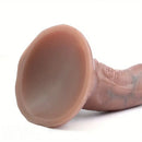 5.71in Silicone Curved Realistic Suction Cup Dildo With Blue Veins