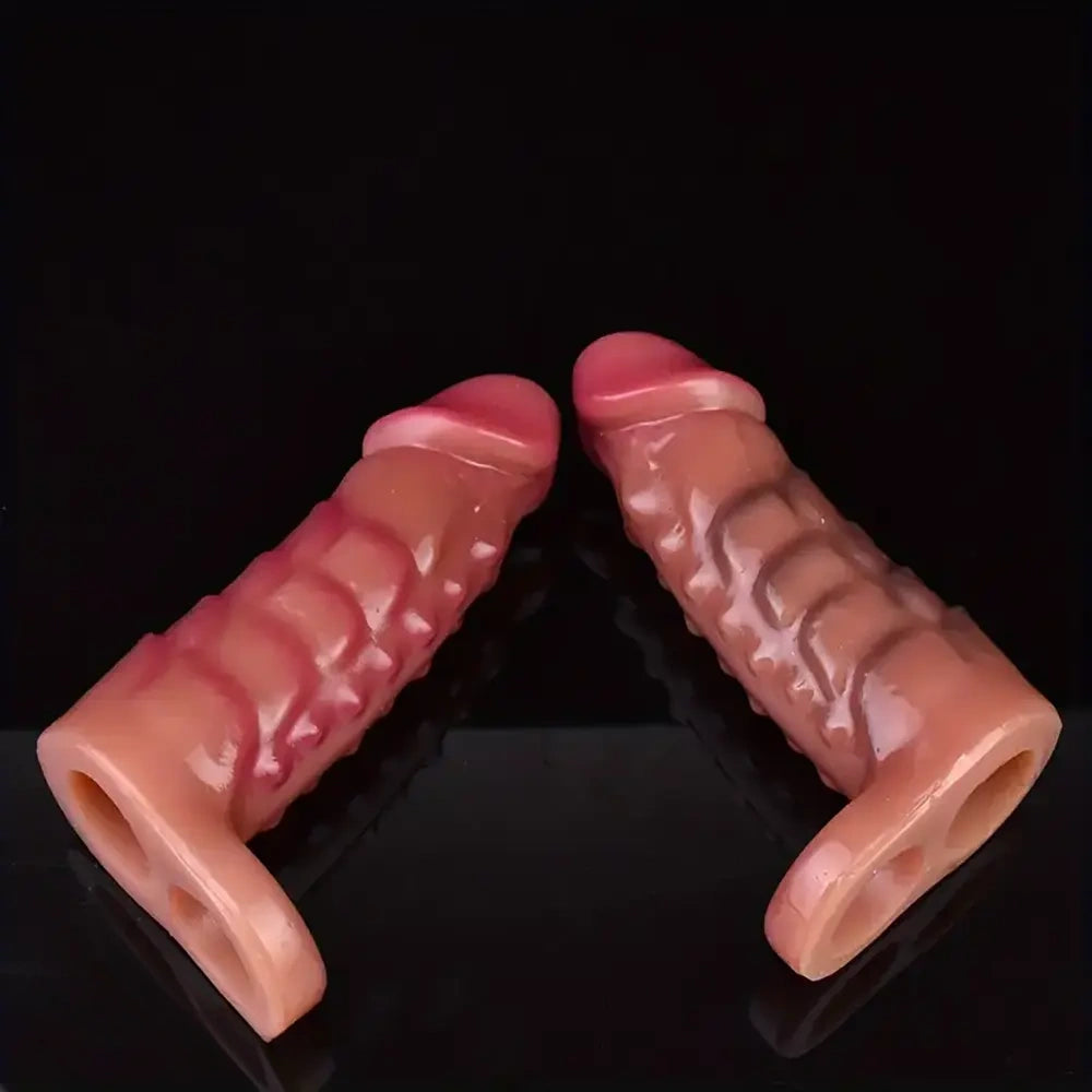 5.71in Silicone Soft Penis Sleeve Spiked Dildo For Anal G-spot Sex Toy
