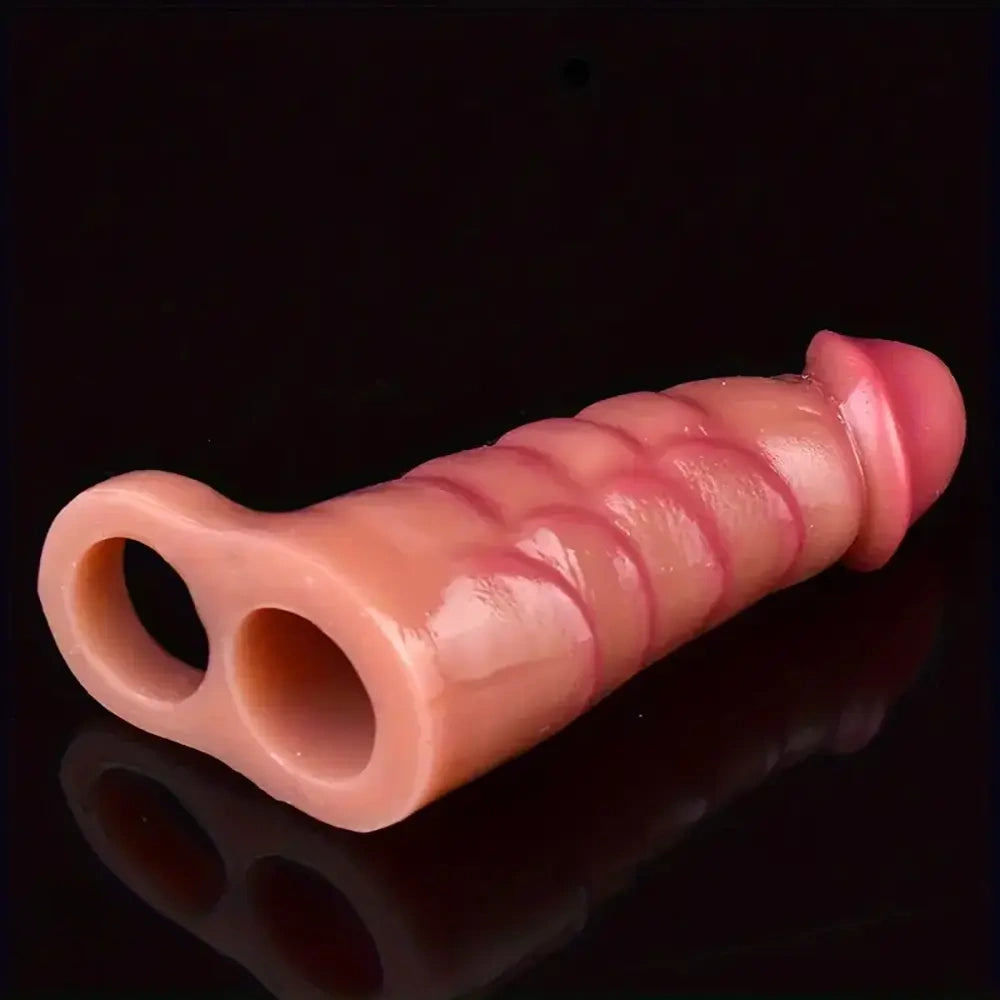 5.71in Silicone Soft Penis Sleeve Spiked Dildo For Anal G-spot Sex Toy