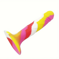 5.71in Silicone Soft Rainbow Cock Dildo For Increased Stimulation