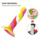 5.71in Silicone Soft Rainbow Cock Dildo For Increased Stimulation