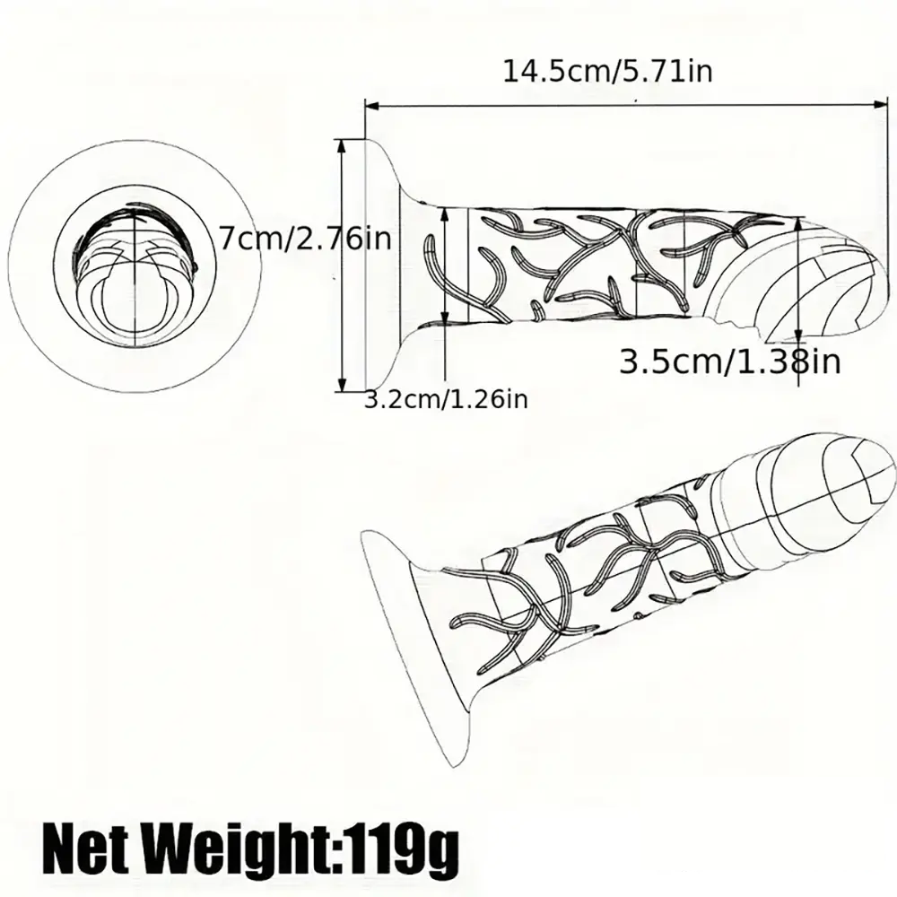 5.71in Silicone Soft Rainbow Cock Dildo For Increased Stimulation
