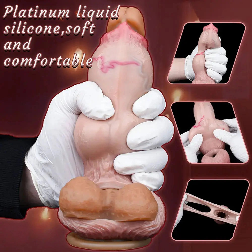 5.74in 6.53in 7.16in Realistic Dog Dildo Sleeve Enhance Intimate Moments