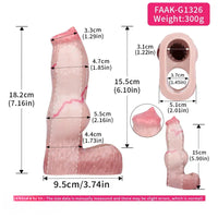 5.74in 6.53in 7.16in Realistic Dog Dildo Sleeve Enhance Intimate Moments