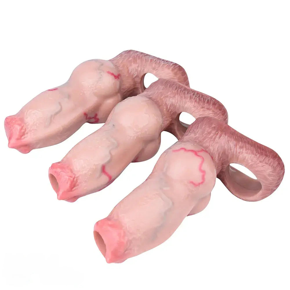 5.74in 6.53in 7.16in Realistic Dog Dildo Sleeve Enhance Intimate Moments