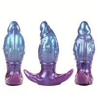 5.74in 6.92in 8.14in Soft Silicone Anal Plug Iridescent Blue Sexy Simulated Dildo