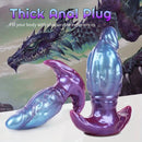 5.74in 6.92in 8.14in Soft Silicone Anal Plug Iridescent Blue Sexy Simulated Dildo