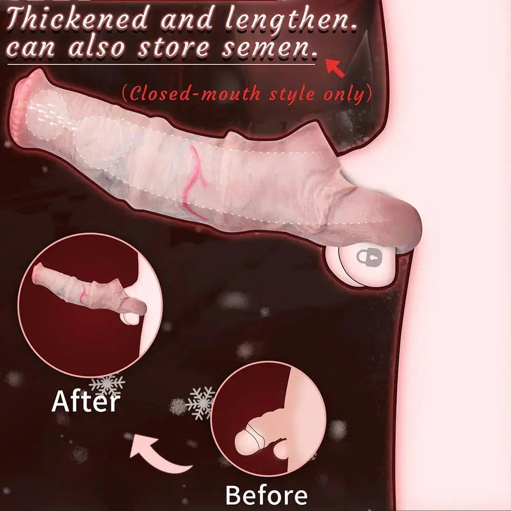 5.74in 6.92in Horse Cock Dildo Sleeve Real Skin Sleek Intimate Accessory