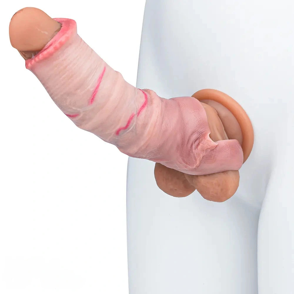 5.74in 6.92in Horse Cock Dildo Sleeve Real Skin Sleek Intimate Accessory