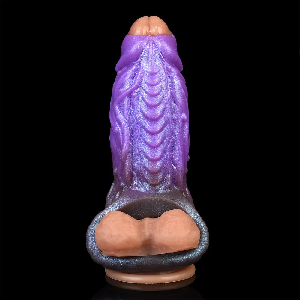 5.78in Beast Creature Fantasy Hollow Dildo Sleeve For Penis Enlargement