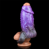 5.78in Beast Creature Fantasy Hollow Dildo Sleeve For Penis Enlargement
