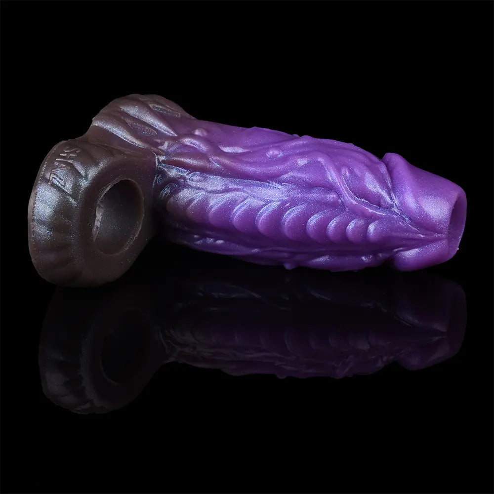 5.78in Beast Creature Fantasy Hollow Dildo Sleeve For Penis Enlargement