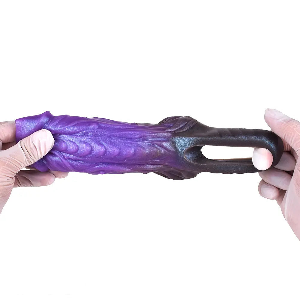 5.78in Beast Creature Fantasy Hollow Dildo Sleeve For Penis Enlargement