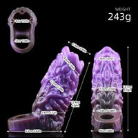5.78in Dragon Beast Creature Fantasy Hollow Silicone Soft Dildo Cock Sleeve