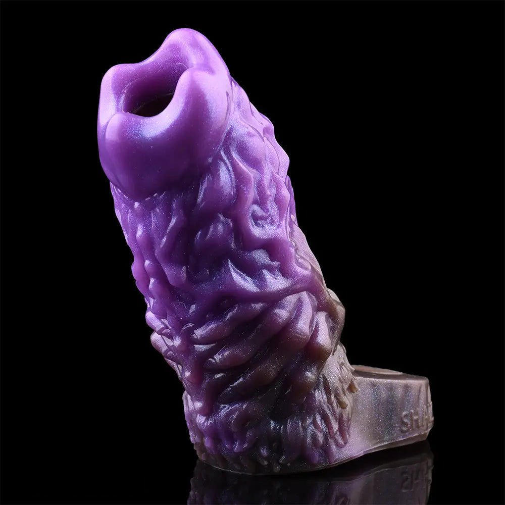 5.78in Dragon Beast Creature Fantasy Hollow Silicone Soft Dildo Cock Sleeve
