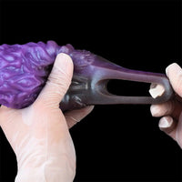 5.78in Dragon Beast Creature Fantasy Hollow Silicone Soft Dildo Cock Sleeve