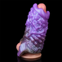 5.78in Dragon Beast Creature Fantasy Hollow Silicone Soft Dildo Cock Sleeve