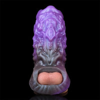 5.78in Dragon Beast Creature Fantasy Hollow Silicone Soft Dildo Cock Sleeve