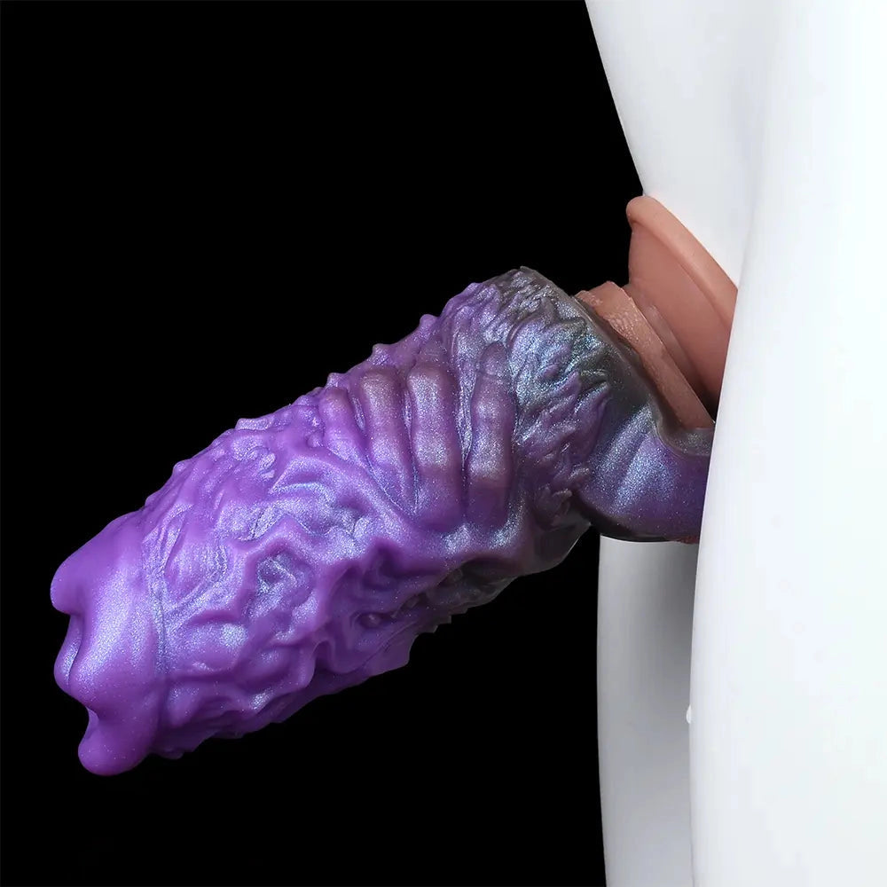 5.78in Dragon Beast Creature Fantasy Hollow Silicone Soft Dildo Cock Sleeve