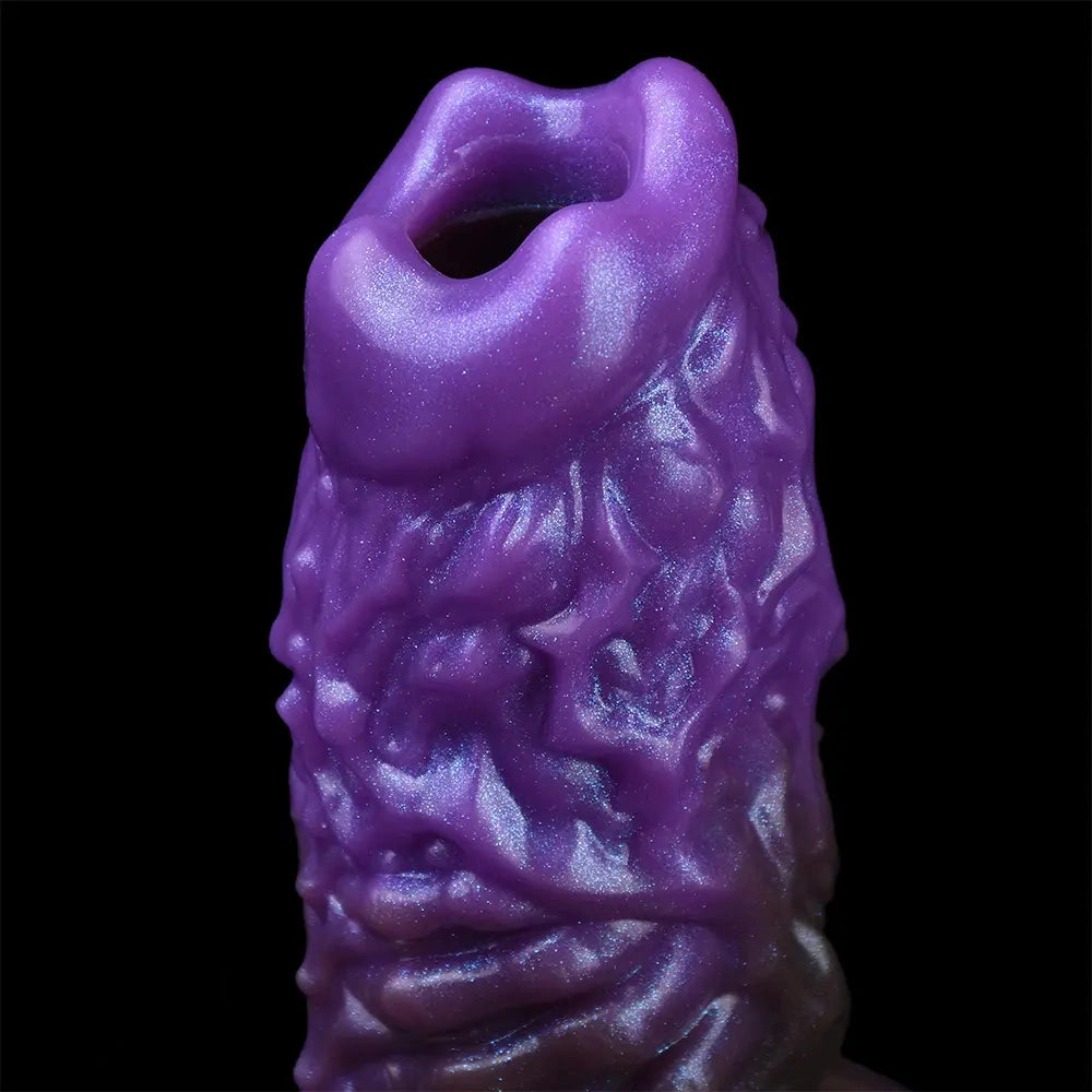 5.78in Dragon Beast Creature Fantasy Hollow Silicone Soft Dildo Cock Sleeve