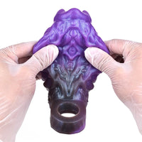 5.78in Dragon Beast Creature Fantasy Hollow Silicone Soft Dildo Cock Sleeve