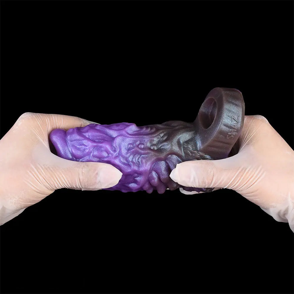 5.78in Dragon Beast Creature Fantasy Hollow Silicone Soft Dildo Cock Sleeve