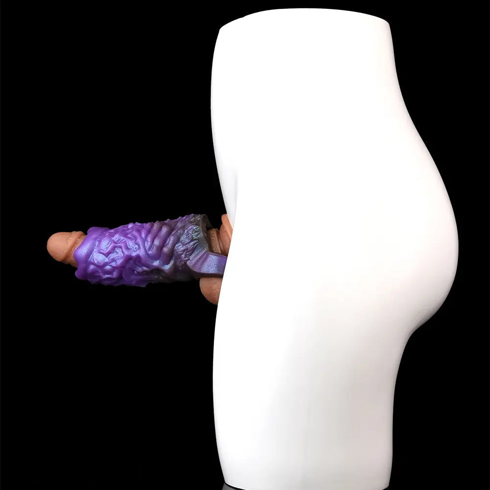 5.78in Dragon Beast Creature Fantasy Hollow Silicone Soft Dildo Cock Sleeve