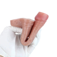 5.78in Real Skin Silicone Cock Sleeve Dildo Penis Sex Toy For Men Women