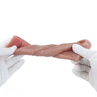 5.78in Real Skin Silicone Cock Sleeve Dildo Penis Sex Toy For Men Women