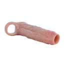 5.78in Real Skin Silicone Cock Sleeve Dildo Penis Sex Toy For Men Women