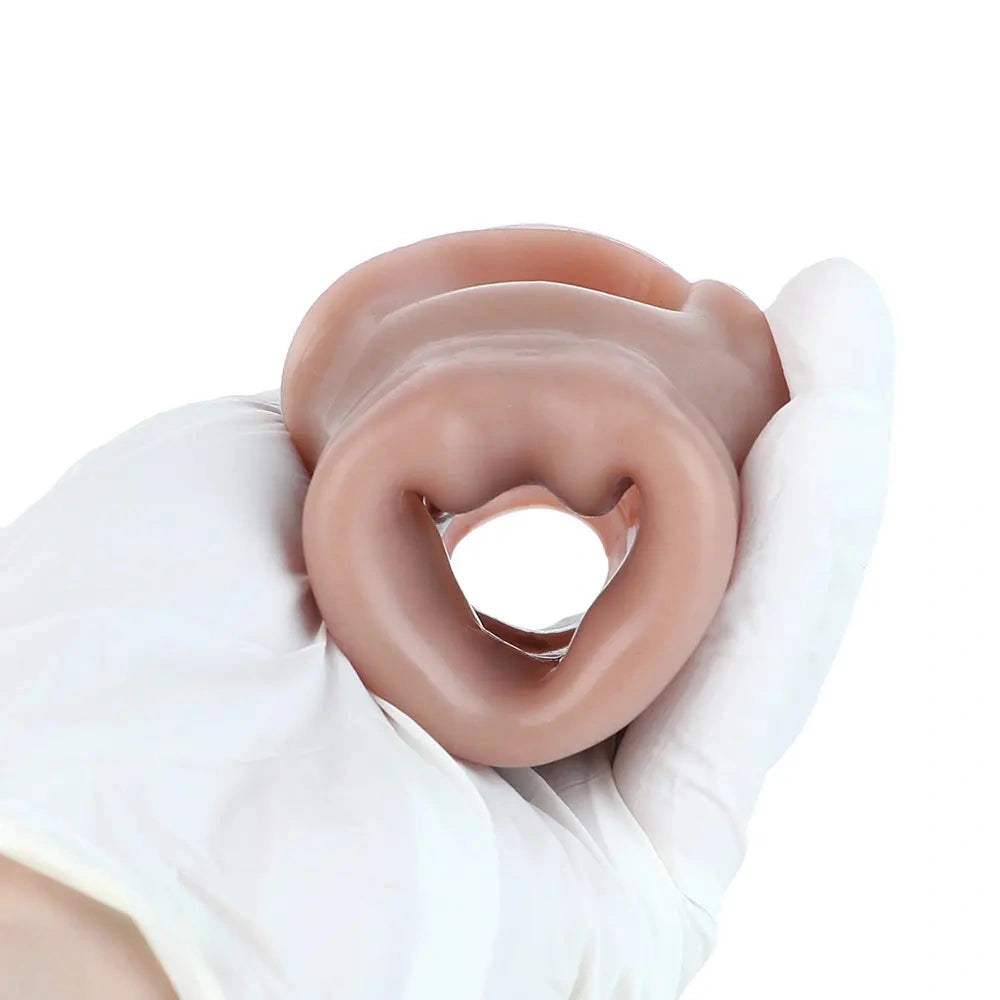5.78in Real Skin Silicone Cock Sleeve Dildo Penis Sex Toy For Men Women