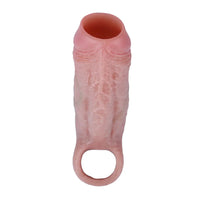 5.78in Real Skin Silicone Cock Sleeve Dildo Penis Sex Toy For Men Women