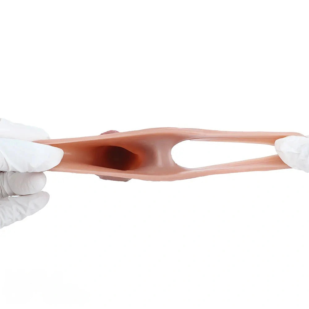 5.78in Realistic Feeling Silicone Soft Penis Sleeve Dildo For Enlargement Toy