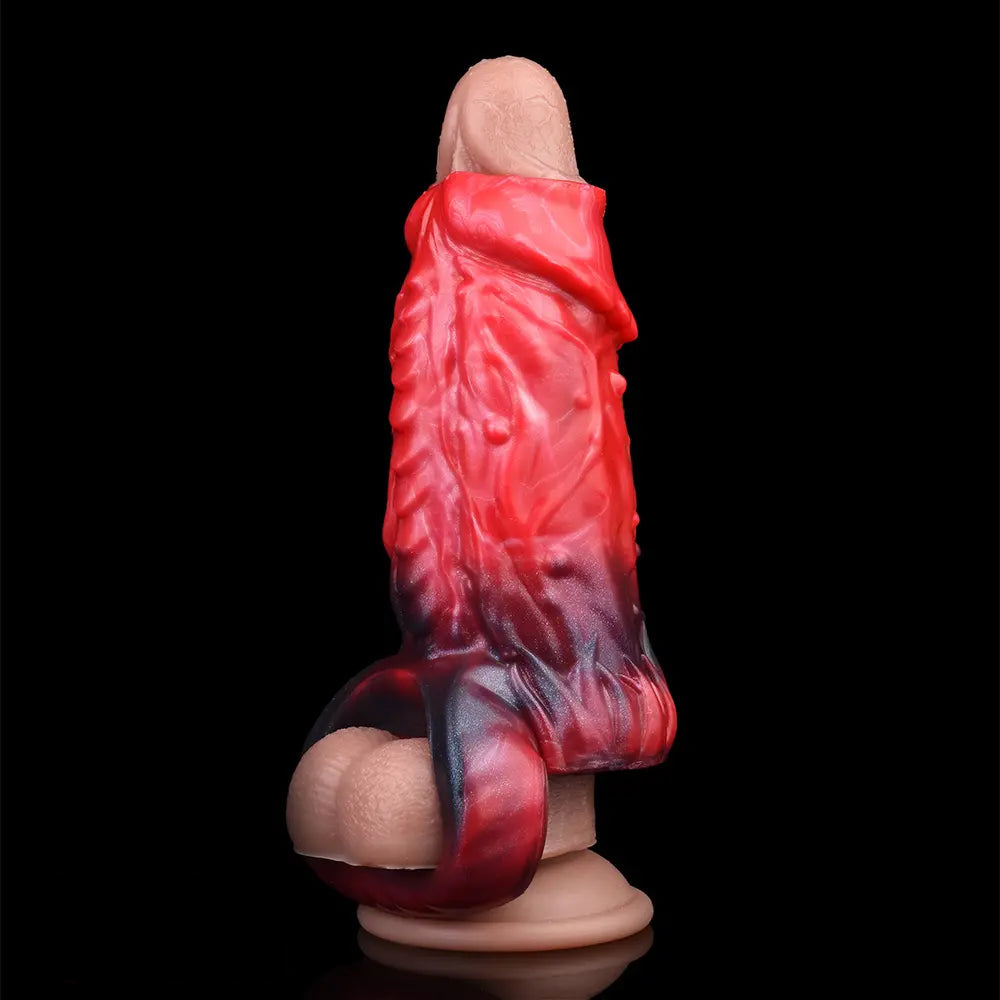 5.78in Silicone Hollow Dildo Built-in keel Vibration Remote Cock Sleeve