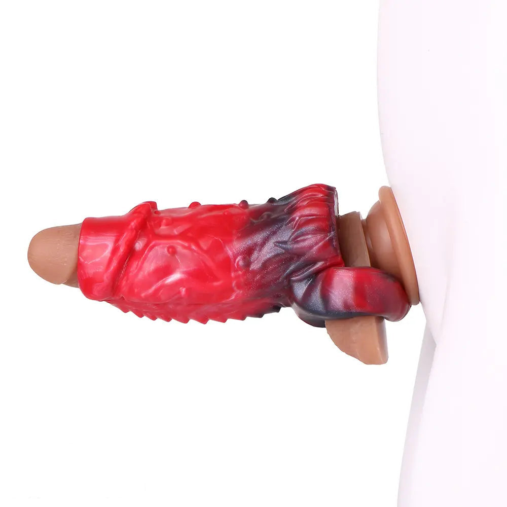 5.78in Silicone Hollow Dildo Built-in keel Vibration Remote Cock Sleeve