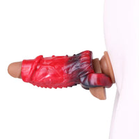 5.78in Silicone Hollow Dildo Built-in keel Vibration Remote Cock Sleeve