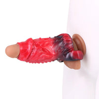 5.78in Silicone Hollow Dildo Built-in keel Vibration Remote Cock Sleeve