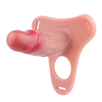 5.78in Strap on Realistic Hollow Silicone Cock Cage Dildo For Chastity Cock