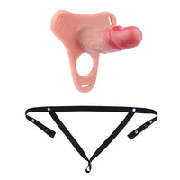 5.78in Strap on Realistic Hollow Silicone Cock Cage Dildo For Chastity Cock