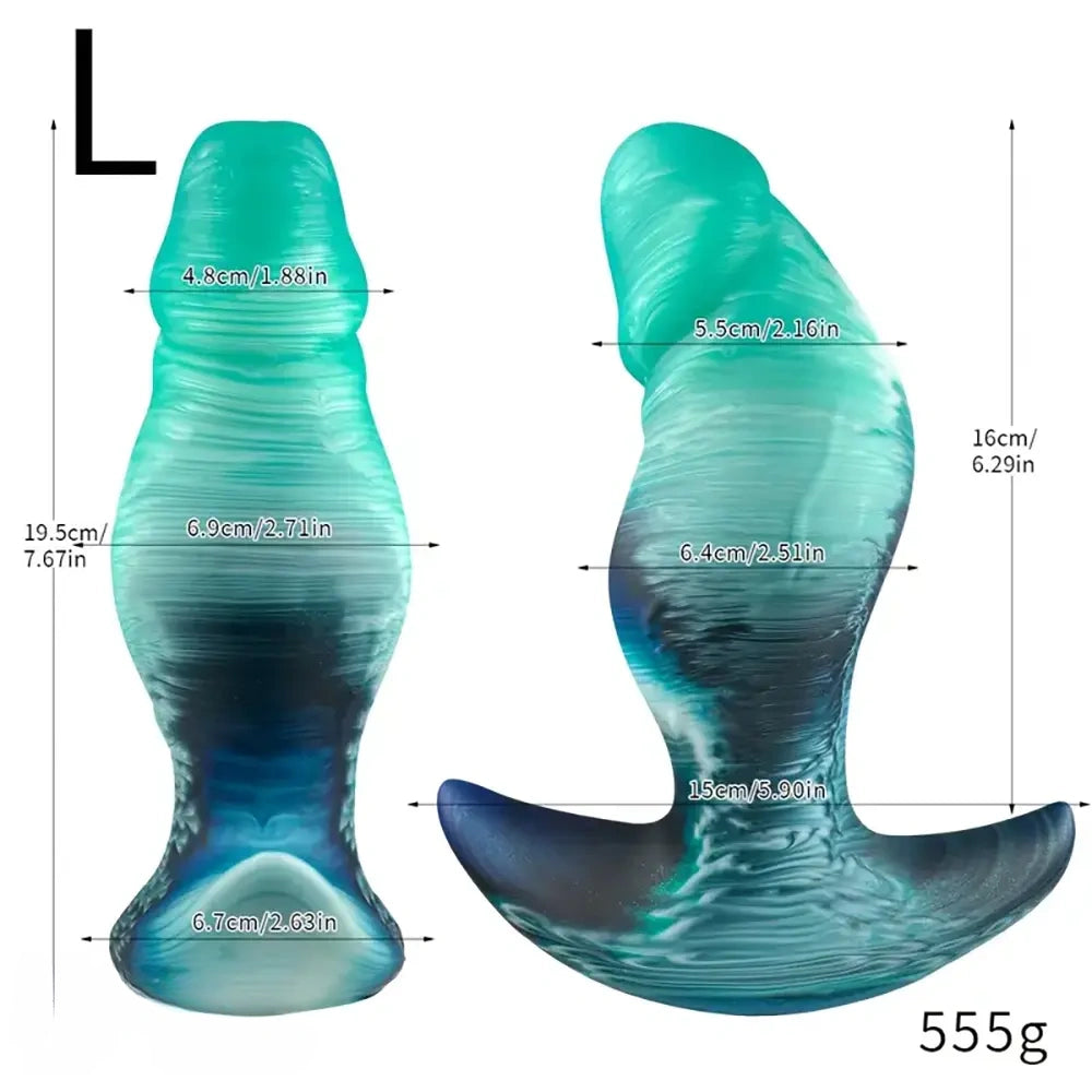 5.7in 6.69in 7.67in Wearable Butt Plug Anal Dildo Realistic Veins Buttplug