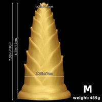 5.7in 7.08in 8.46in Bamboo Shoots Penis Anal Plug For Fisting Dildo Sex Toy