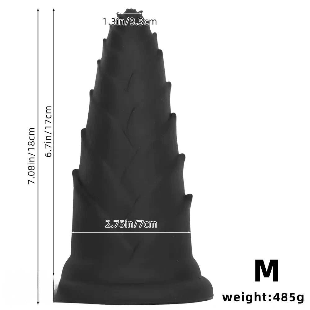 5.7in 7.08in 8.46in Bamboo Shoots Penis Anal Plug For Fisting Dildo Sex Toy