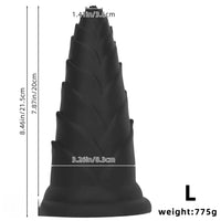 5.7in 7.08in 8.46in Bamboo Shoots Penis Anal Plug For Fisting Dildo Sex Toy